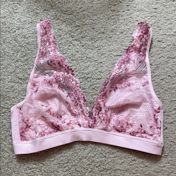 Wacoal pink lace bralette US 38 - Picture 1 of 3